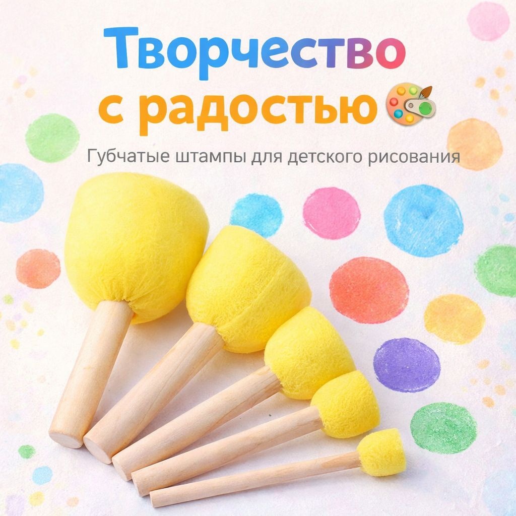 Кисть поролон 5 шт
