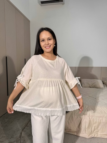 Блузка SuperMama бежевый