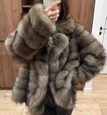 Шуба серый, хаки