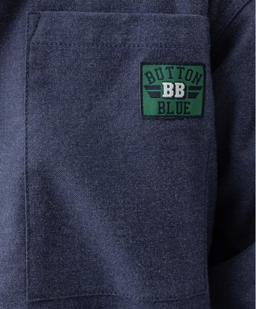 Рубашка прямая Button Blue синий