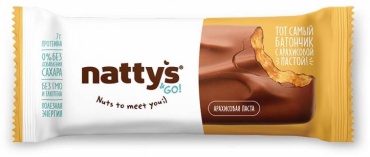 Nattys&Go! батончик арахисовая паста 1 шт