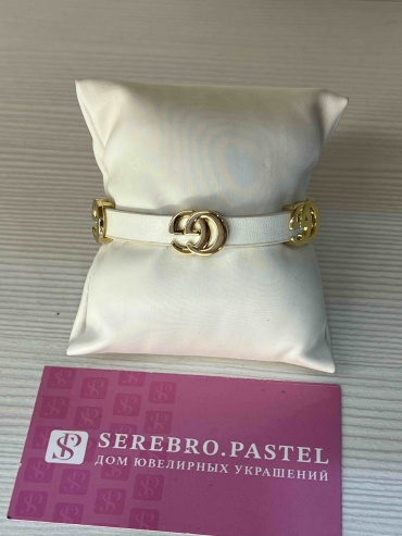Браслет Serebro.pastel 02993 длина 16.17 см искусственная кожа, титан, без вставок
