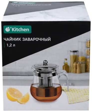 Чайник O'Kitchen J98866 1.2 л, стекло, сталь