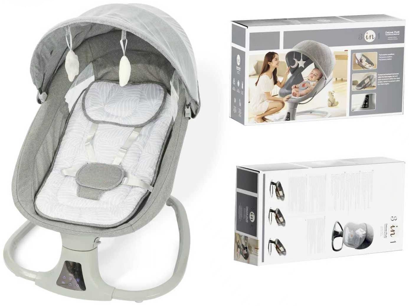 Шезлонг PEGAS KIDI-E05D серый