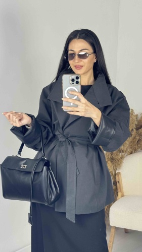 Тренчкот LS Shop черный