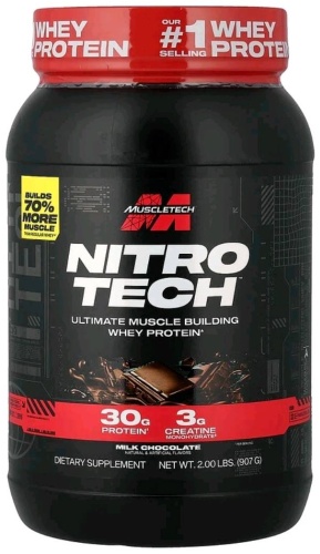 Протеин MuscleTech Nitro-Tech Ultimate Muscle Building Whey Protein молочный шоколад 998 г