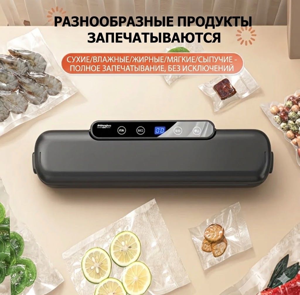 Вакуумный упаковщик Черный
