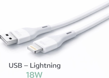 Кабель USB 2.0 (M), Lightning (F), 1 м, белый