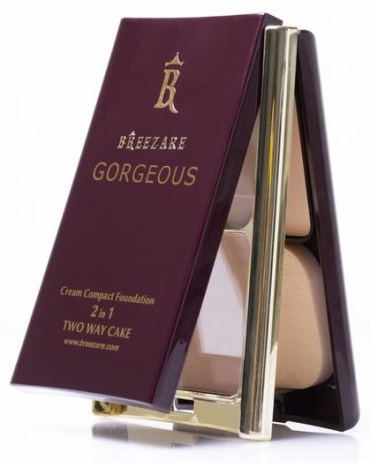 Пудра Breezare Gorgeous 2 in 1 Two Way Cace кремовая 01 бежевый