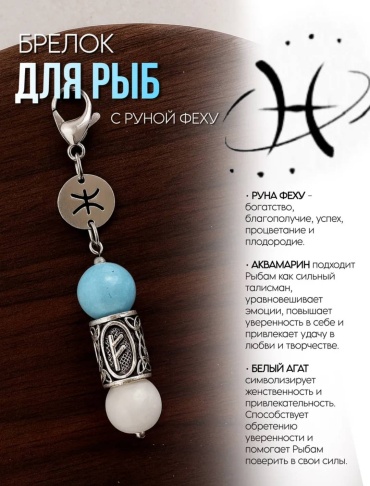 Брелок Рыбы для РЫБЫ нержавеющая сталь 1 шт