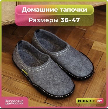 Тапочки Холти темно-серый