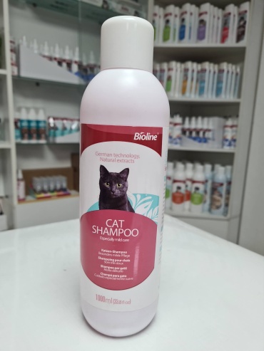 BIOLINE Шампунь для длинной шерсти кошек 1000 мл