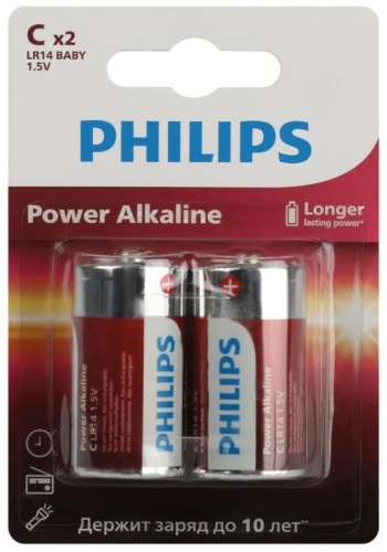 Батарейка LR14 Philips 2 шт