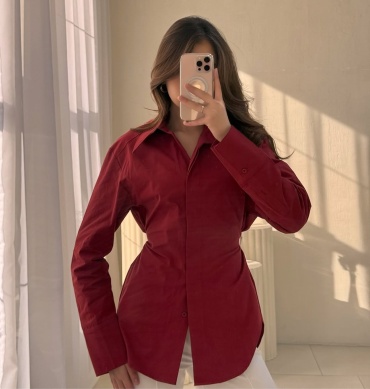 Рубашка AIZERE _SHOP бордовый