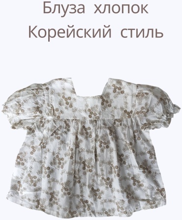 Блузка белый, коричневый
