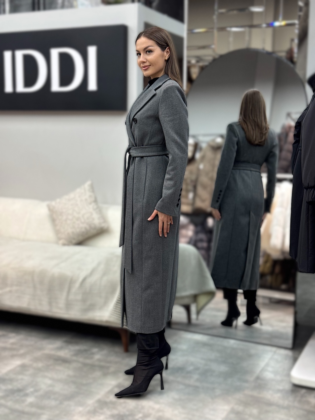 Пальто IDDI серый
