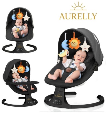 Шезлонг AURELLY A-M101 черный
