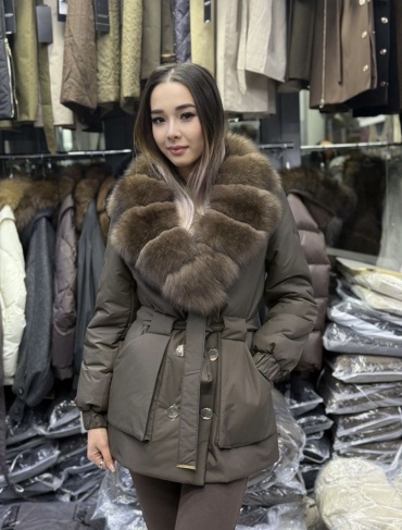 Пуховик 101 Rose коричневый, бронзовый