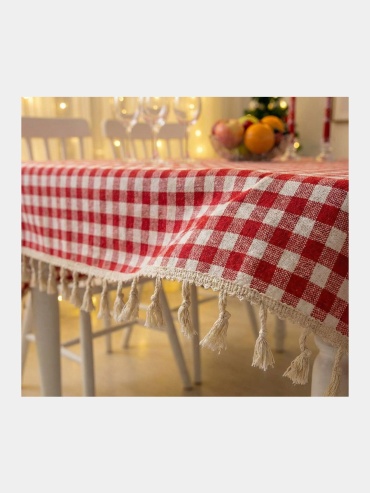 Скатерть Warm Check 240x150 см, полиэстер, хлопок