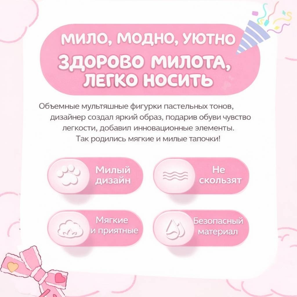 Шлепанцы розовый