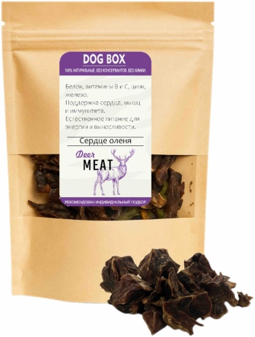 Лакомство DOG BOX сердце оленя 100 г