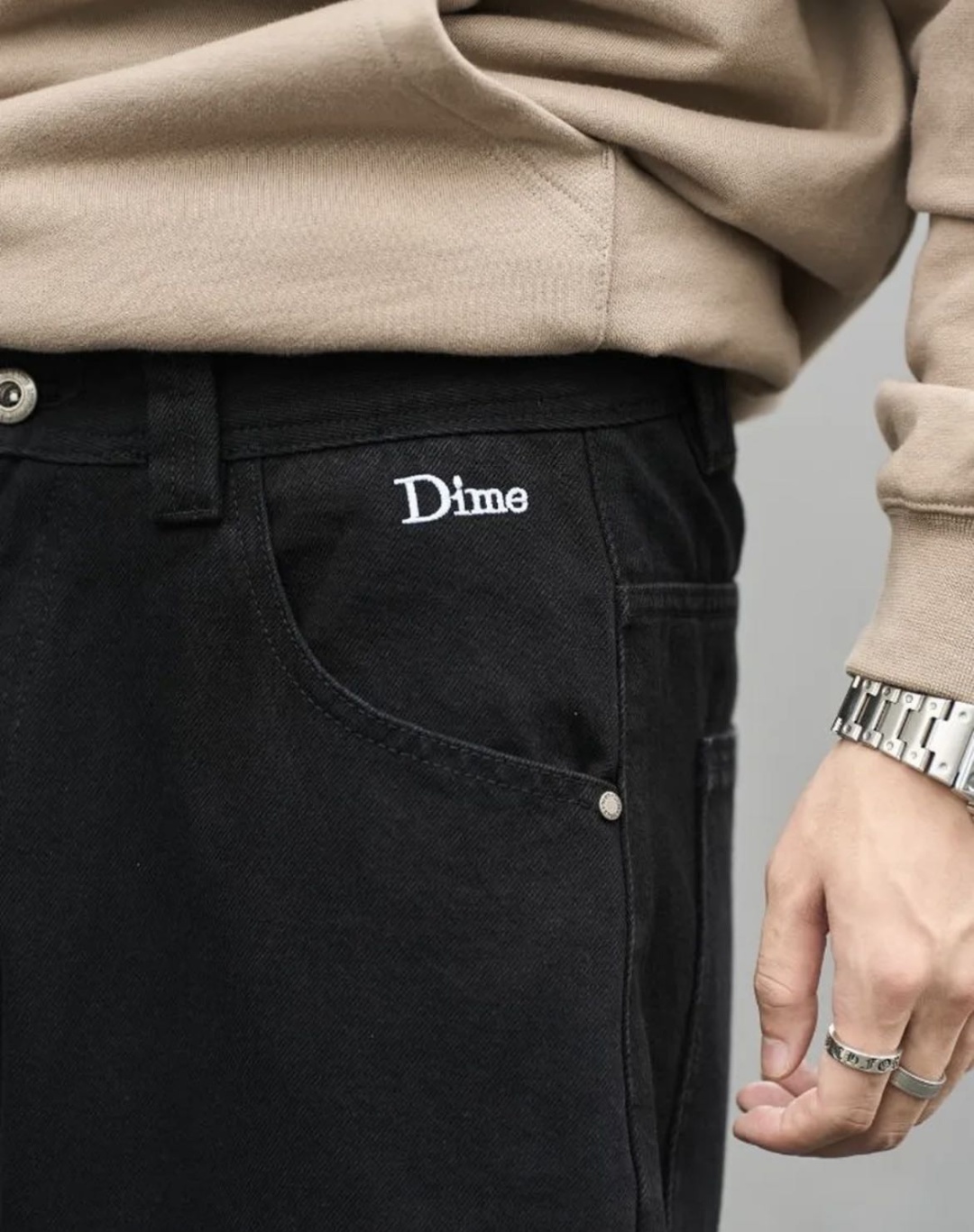 Джинсы багги DIME черный