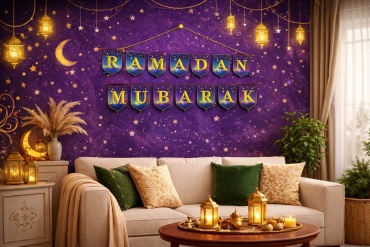 Украшение праздничное Ramadan Mubarak сәндік ілгіш баннер 1 шт