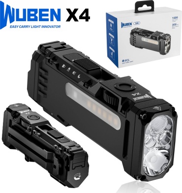Фонарь WUBEN X4 ручной черный