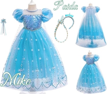 Платье Платье Эльзы с аксессуарами MIKO голубой