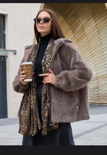 Шуба Elya Brand коричневый