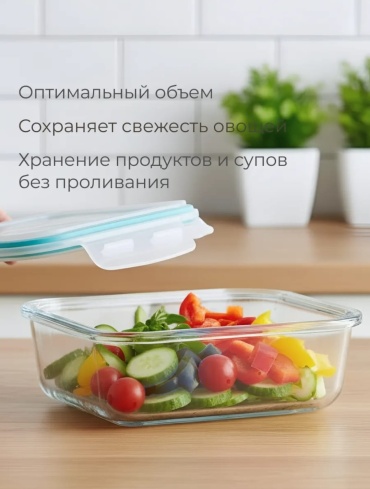 Набор контейнеров 30449751_401426568 3 шт, пластик, стекло