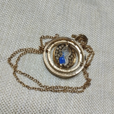 Harry Potter Time Turner blue, Гарри Поттер Маховик времени синий длина 25 см бижутерный сплав, стекло