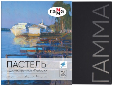 Пастель художественная Гамма, 36 цветов, "Пейзаж", палитра В. Татаринова, картон. упак.