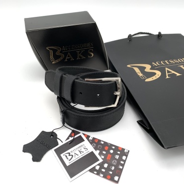 Ремень BAKS ACCESSORIES натуральная кожа 110 см черный