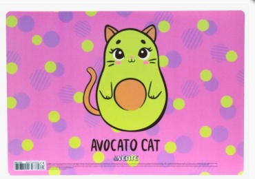 Коврик настольный DeVENTE Avocato Cat 8061208, 33x23 см, розовый