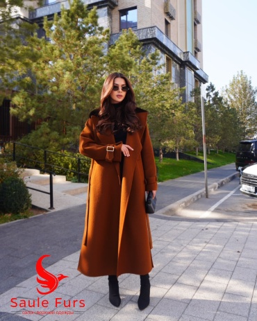 Пальто Max Mara горчичный