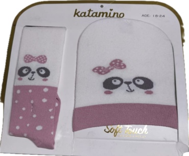 Колготки Katamino белый, розовый