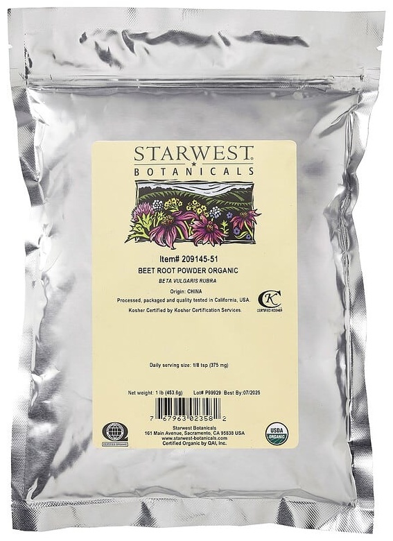 Starwest Botanicals порошок из органической свеклы 453.6 г