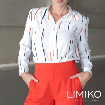 Блузка LIMIKO белый, красный
