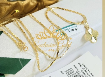 Колье Exclusive Gold Aij614 длина 55 см вес 7.38 г золото, без вставок
