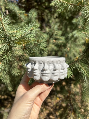 Пепельница 1st Home Linen Пепельница Многоликий , гипс
