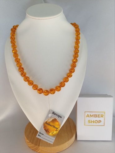 Бусы AmberShop 558812 длина 55 см натуральный янтарь янтарь