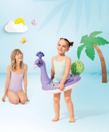 Intex круг 59221 зеленый, фиолетовый