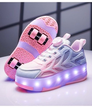LED Roller Sneakers розовый 29