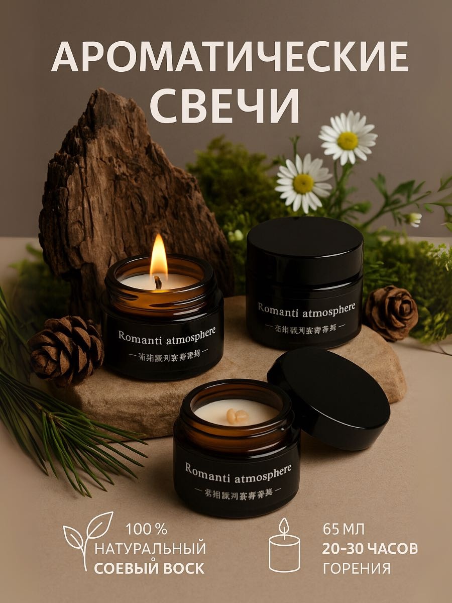 Ароматическая свеча Набор «Атмосфера уюта» 5 см, 3 шт