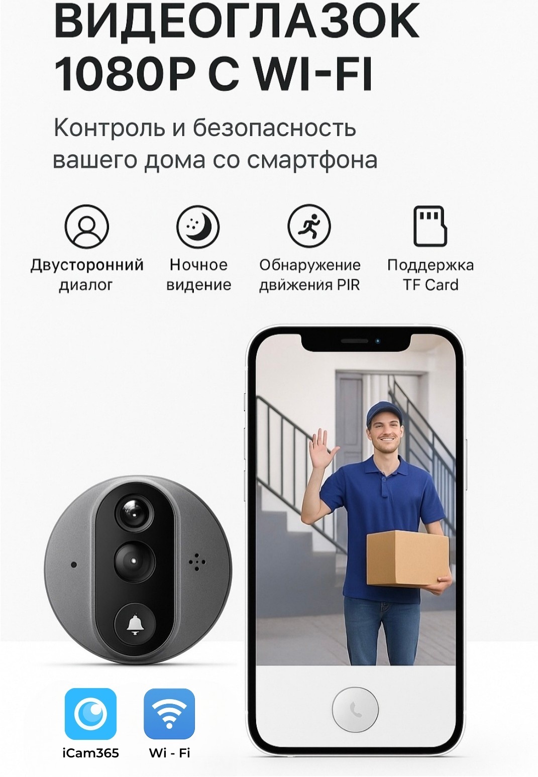 Дверной глазок Arbeee Smart Vision PRO