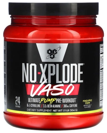 Предтренировочный комплекс BSN No-Xplode VASO, Ultimate Pump перед тренировкой pineapple