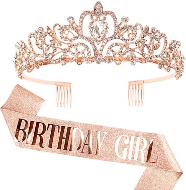 Birthday girl лента, корона корона, лента 2 шт