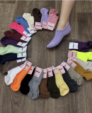 Подследники 5 пар фиолетовый, желтый, бордовый 36-40