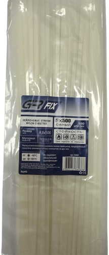 Кабельная стяжка GR Fix 500х5 мм, нейлон 100 шт